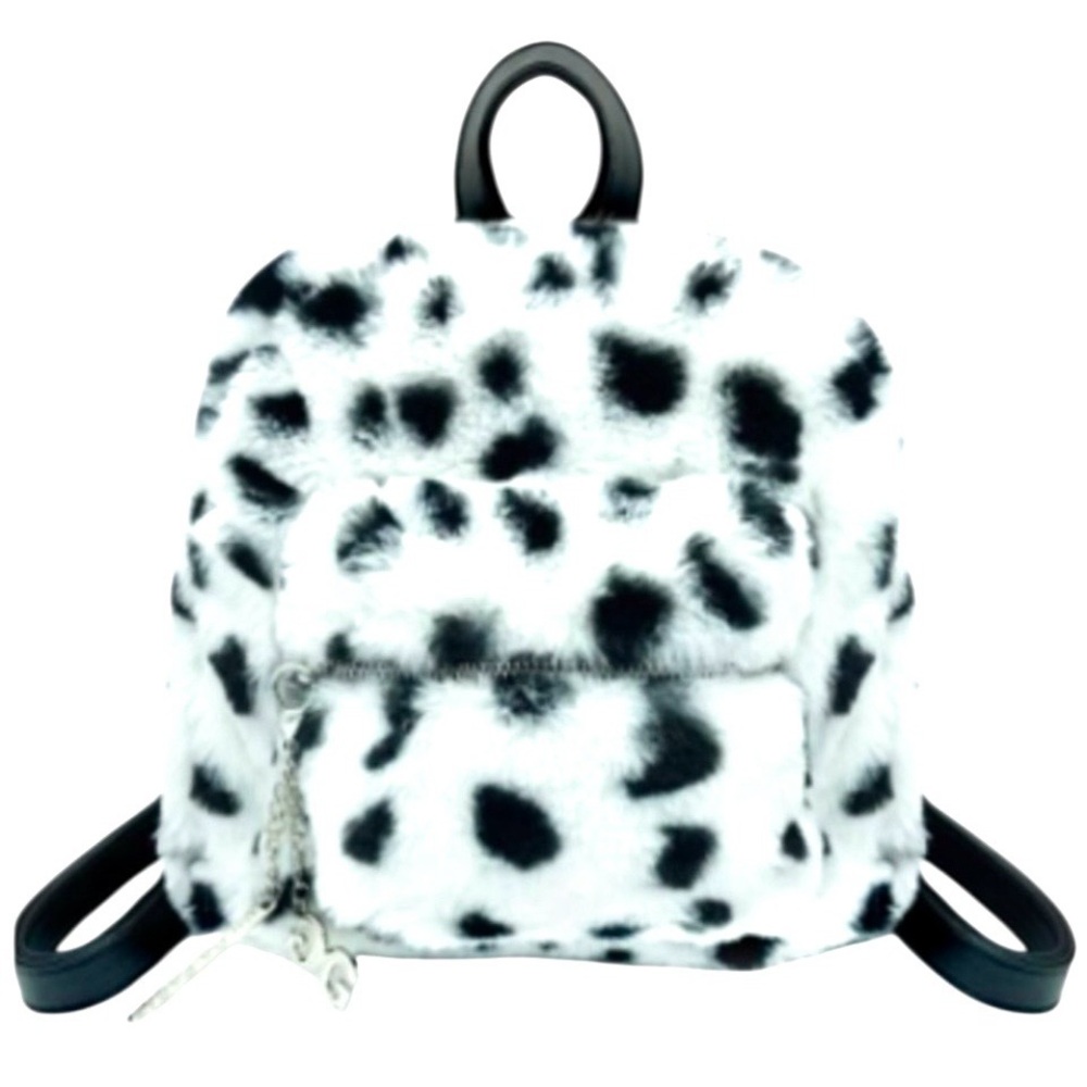Gilda Paris NWT Stylish Black and White Spotted Women's Mini Backpack